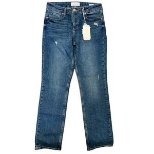 Dear John Jeans Women 29 Blue Denim Blaire Straight Light Distressing Mid Rise‎